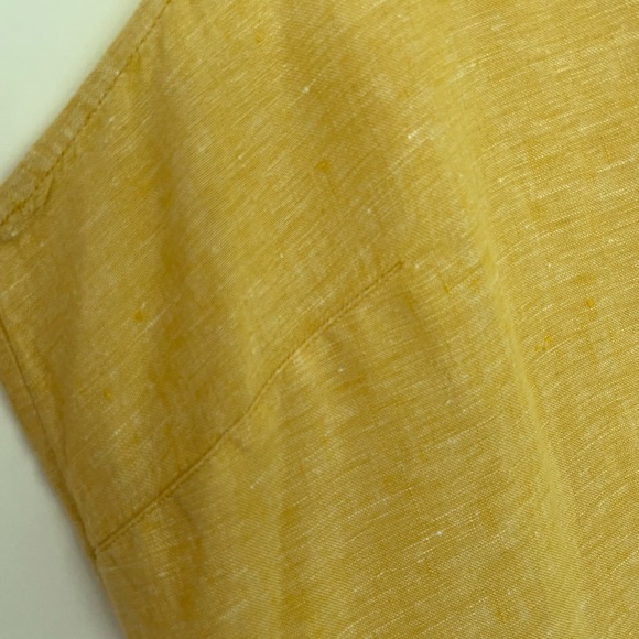Tahari 100% Linen Yellow Sleeveless Dress Size 2X - Picture 5 of 11